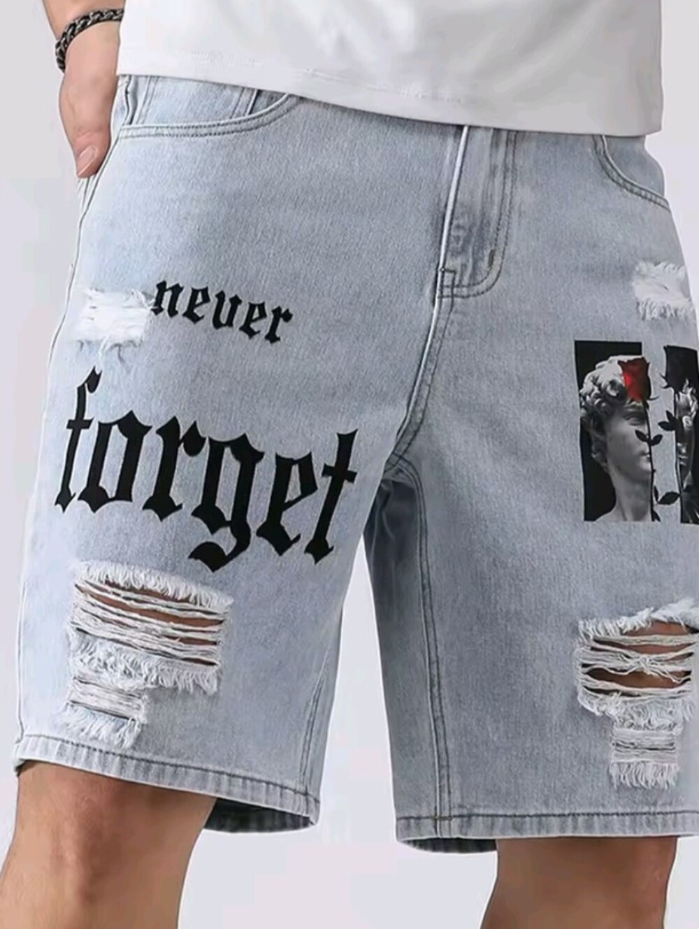 Men's Fashion Denim Shorts Streetwear Jeans